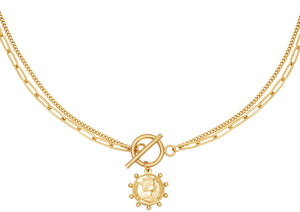 Queen coin ketting