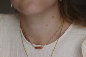 Ketting greek stone red